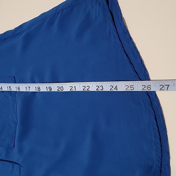 Anthropologie Maeve Charleston Blouse Popover Top Henley Blue Button Down M - Picture 15 of 16